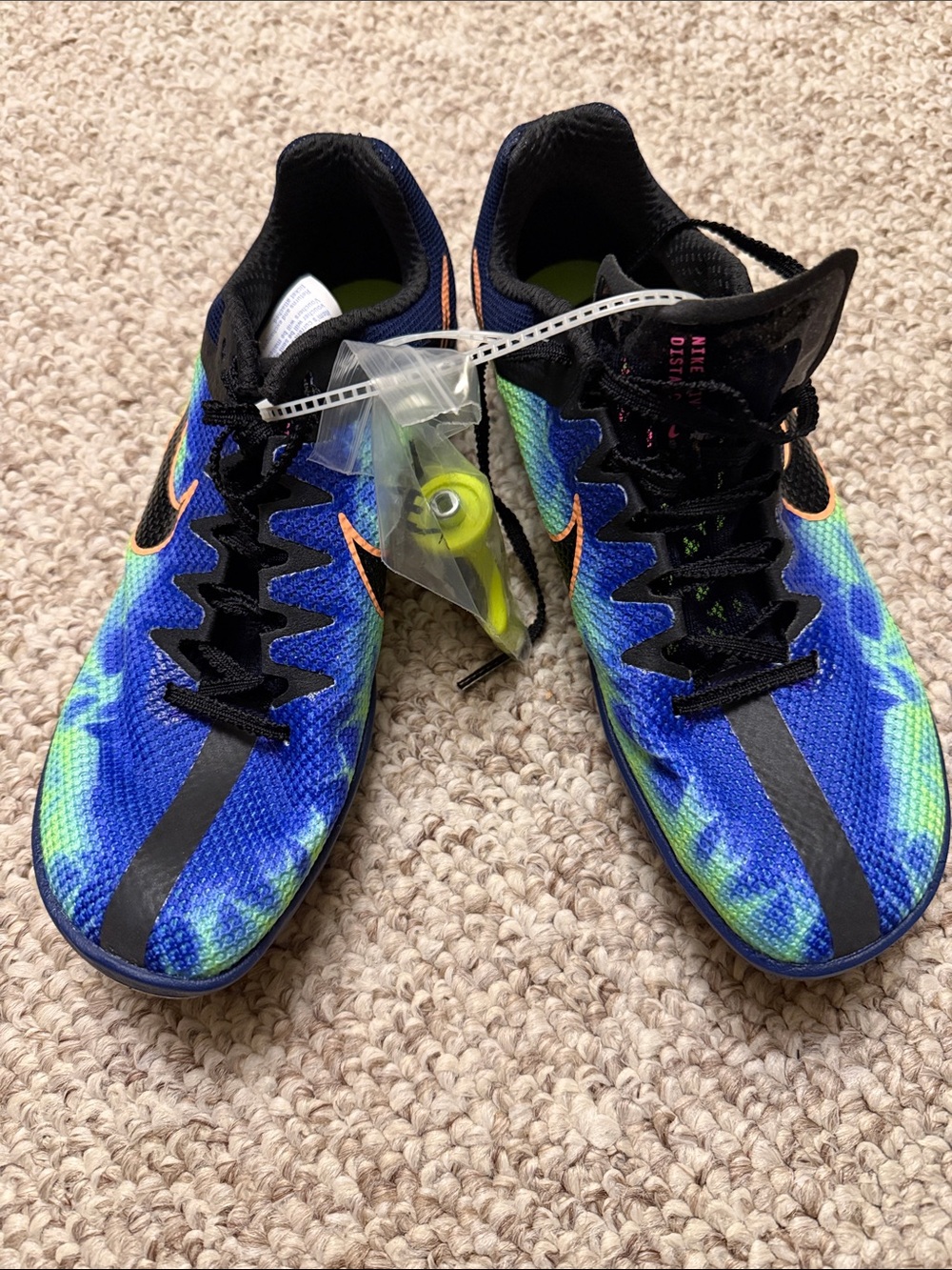 Nike men Blue and Green Tie-Dye Athletic Sneakers